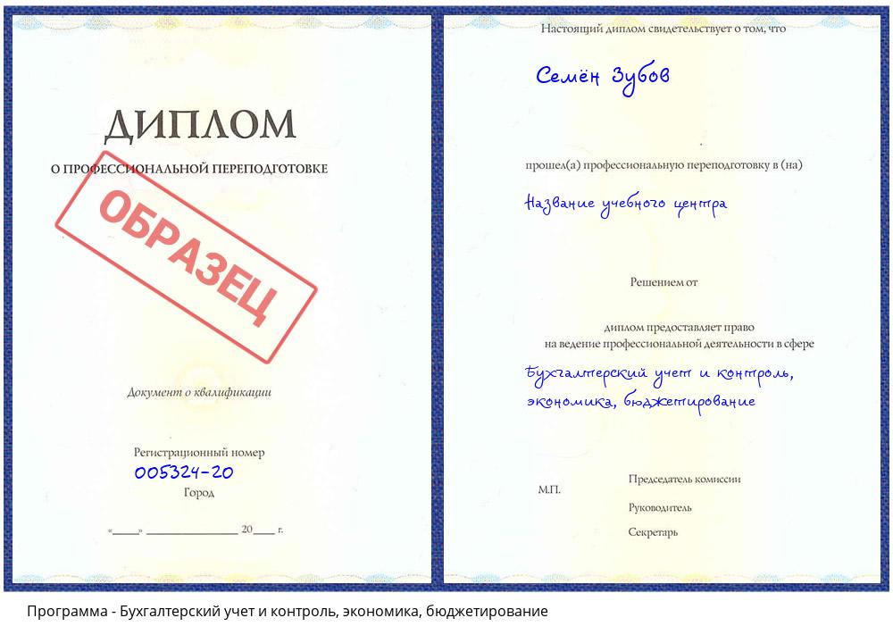 Бухгалтерский учет и контроль, экономика, бюджетирование Урюпинск