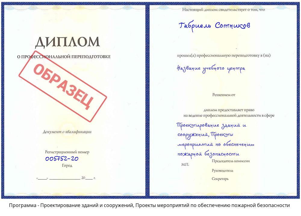 Проектирование зданий и сооружений, Проекты мероприятий по обеспечению пожарной безопасности Урюпинск